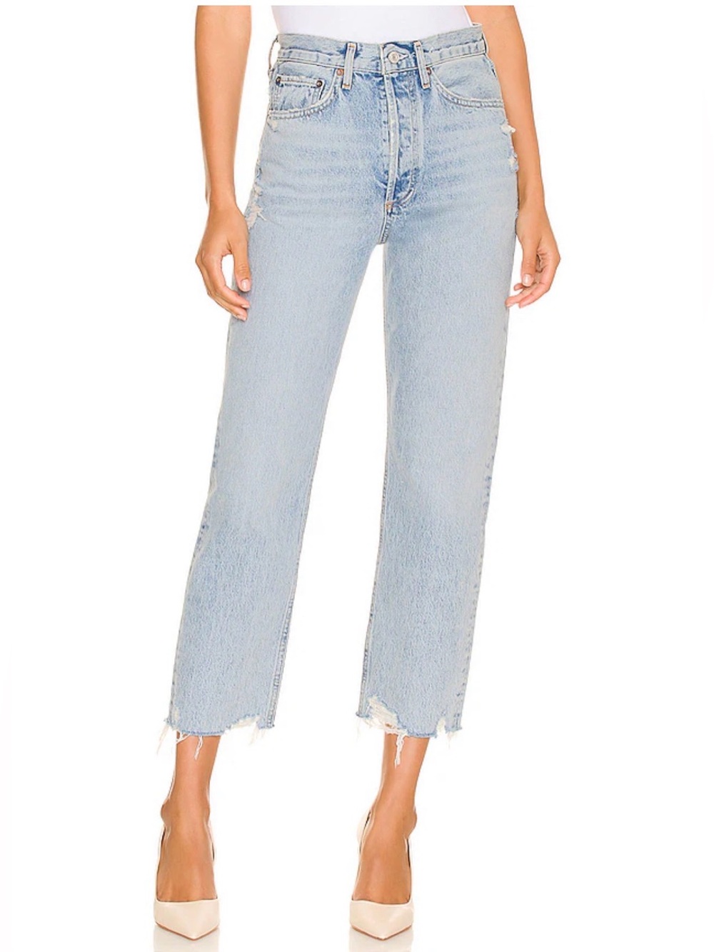 AGOLDE 90's Crop in Nerve Sz 29 100% Organic Cotton A1736-1206 - Picture 1 of 9